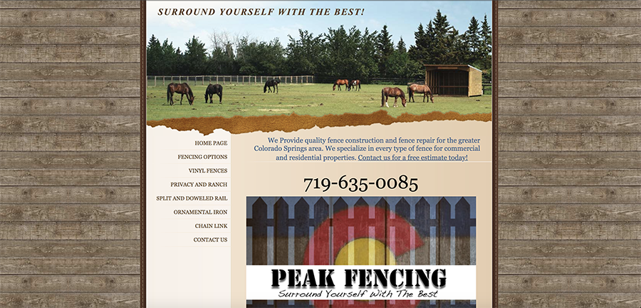 Original Peak Fencing Website