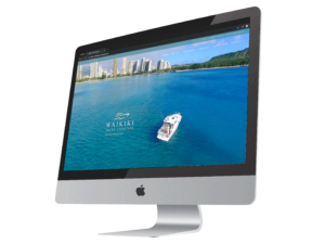 Waikiki Yacht Charters client display on Imac