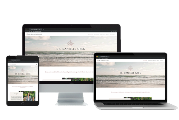 Dr Danielle Greg websitedesign and marketing portfolio image